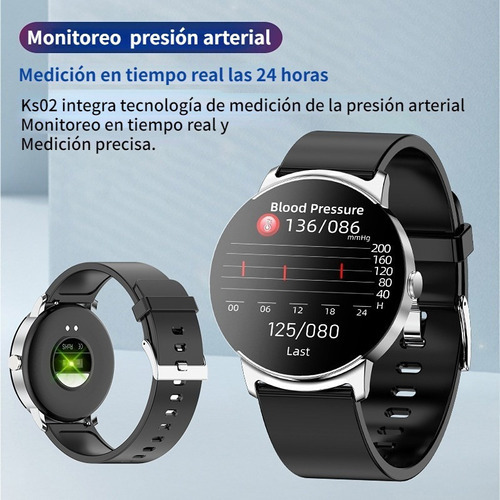Reloj Inteligente Glucosa Hombre Y Mujer Nfc Smartwatch 2023 Color De La Malla Mesh Belt Black