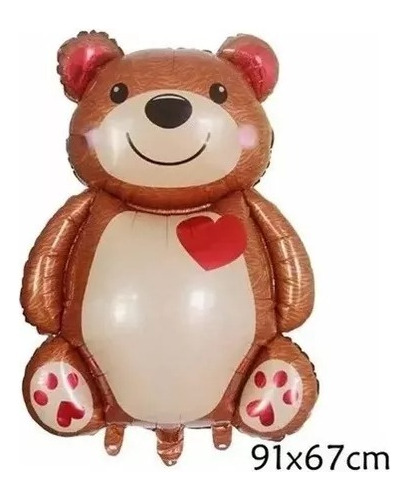 Pack 10 Unid Globo Figura Oso Gigante Xl, Globo Inflable