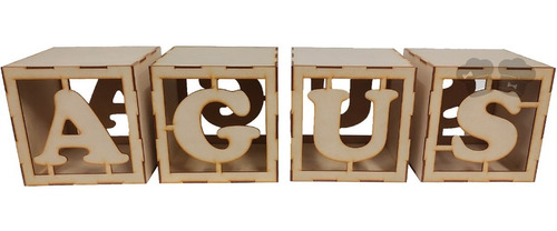 Cubo 20x20cm Mdf Candy Bar Con Letra X1