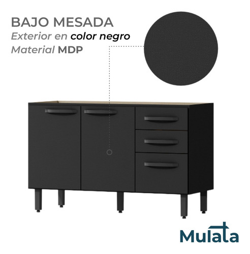 Imagen 8 de 9 de Kit De Cocina Bajo Mesada + Pileta + Aereo + Panelero