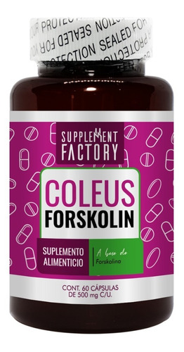 Coleus Forskolina 500 Mg, 60 Cápsulas, Calidad Premium