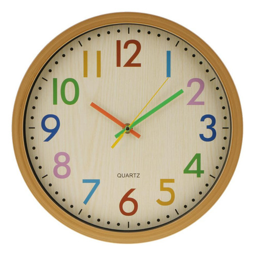Fweaad Reloj De Pared De Cocina Retro Con Efecto De Madera