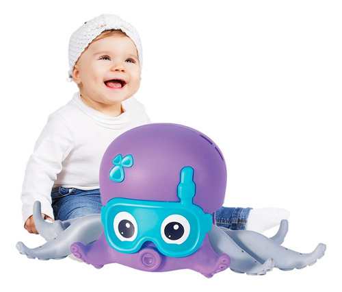 Juguete Pulpo Bebes Interactivo De Arrastre Para Gateo