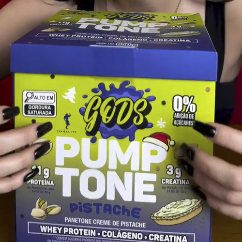 Panetone De Whey Protein Gods Pumptone 650g Creme Pistache
