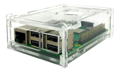   Case Transparente Para Raspberry Carcasa Pi 3 Mv 