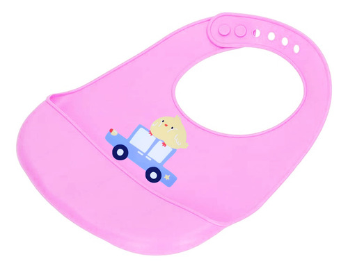 Babero Silicon Ajustable Para Bebé Colores Portátil Bolsa
