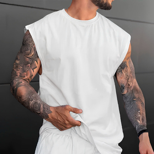 Regata Oversized Machão Masculina Lisa Estilosa Preta New