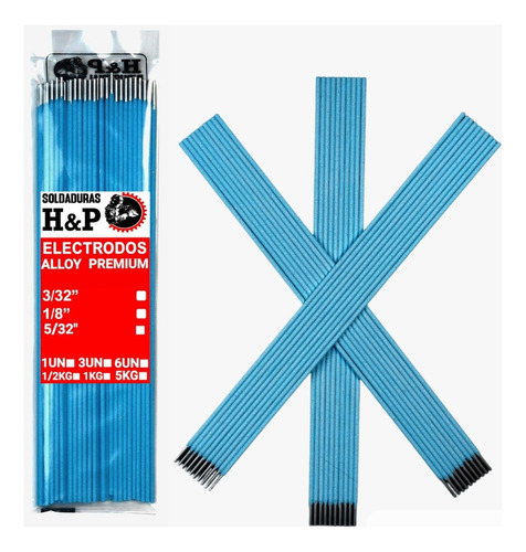 Electrodo Super Alloy H&p X 3/32  X 1 Kilo (color Azul)