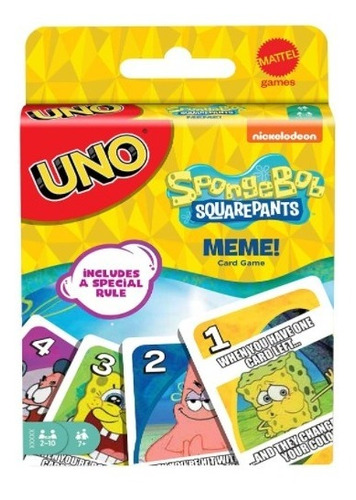 Uno Bob Esponja Nickelodeon Spongebob Juego De Cartas