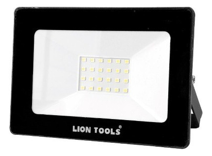 Reflector LED Lion Tools 6050 20W con luz blanco frío y carcasa negro 110V/250V