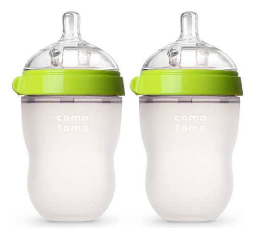 Mamadera Comotomo 250ml Pack X2 Unidades 100% Silicona