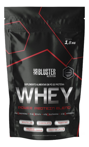 Whey Protein Bluster Blend Chocolate Refil 1,8kg Absolut Nut Sabor Doce De Leite