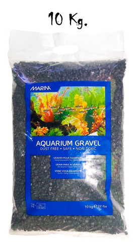 Grava De Colores Para Acuario Y Decoracion Negro Hagen 10 Kg