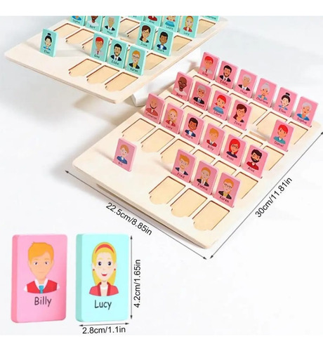 Juego Adivinar Quién Soy Juego De Mesa Juego Madera Niños