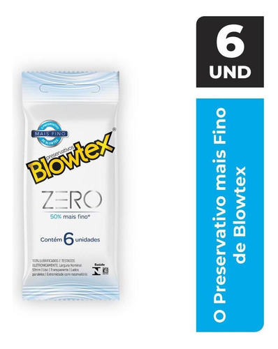 Preservativo Blowtex Zero  C/ 6 Unidades