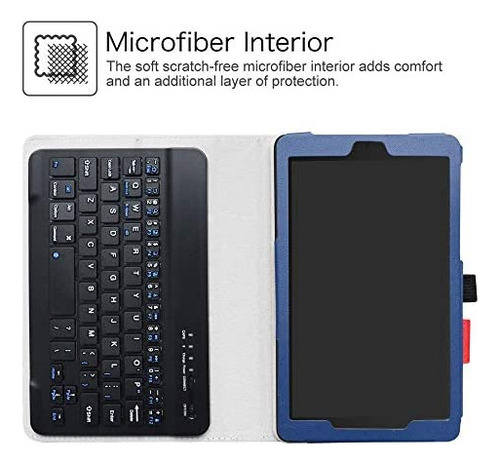 Liushan For Alcatel Joy Tab Case, Alcatel 3t 8 Keyboard Cas