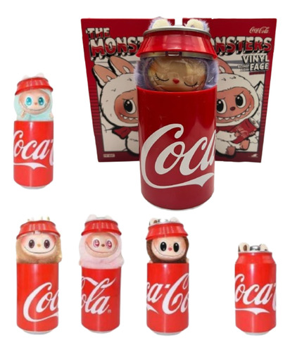 Peluche Labubu Coca Cola Llavero Sorpresa X1 Lata Secreto Lata Coca Cola