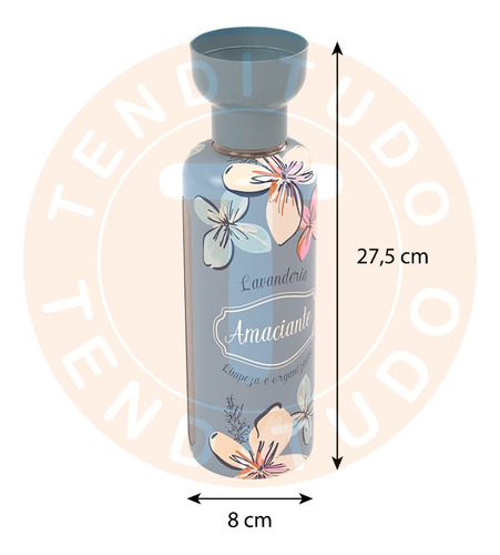 Imagem 2 de 6 de Porta Amaciante C/ Dosador Tampa Lavanderia 970ml Florido