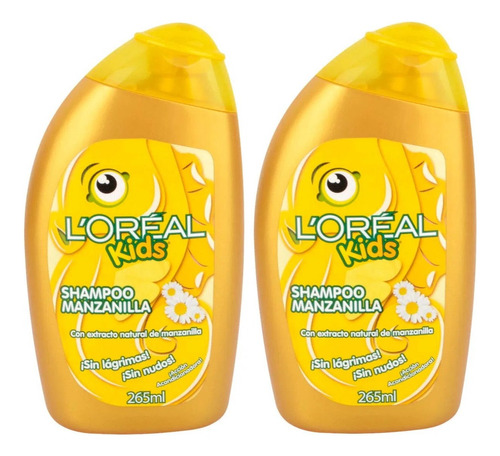 2 Shampoo L'oréal Kids Manzanilla 265ml