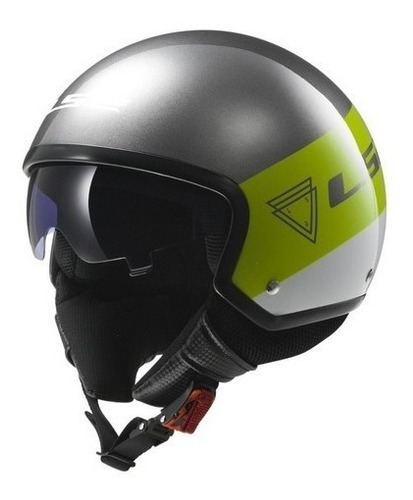 Casco Ls2 561 Wave Beat Verde Fluo L Abierto - Bondio