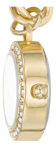 Reloj Dama Mass Market Fmdfl2070 De Metal Dorado