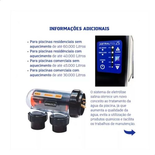 Gerador De Cloro Bz 20 Astralpool Fluidra Até 60 Mil Litros