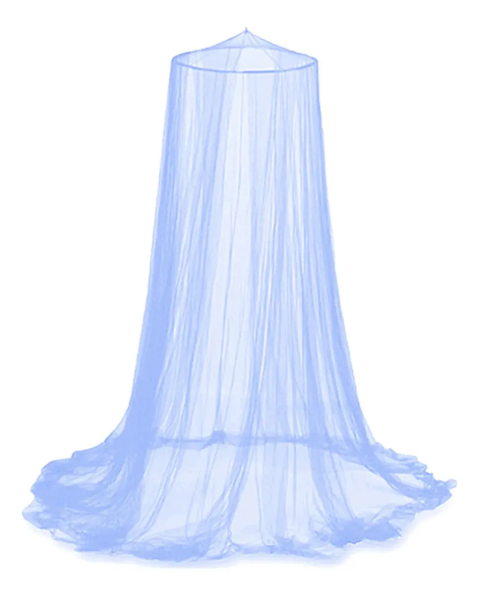 Dosel De Tela De Tul Mosquitera Para Cama Matrimonial Color Azul
