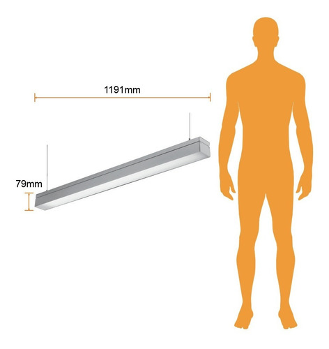 Imagen 4 de 5 de Lámpara De Interior Led Para Suspender, 32 W, Luz Neutra