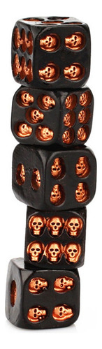 5 Unidades/juego De 18 Mm Crânio Ossos Dados Resina Esquelet