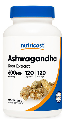 Nutricost Ashwagandha - Suplemento De Hierbas De 600 Mg, 120