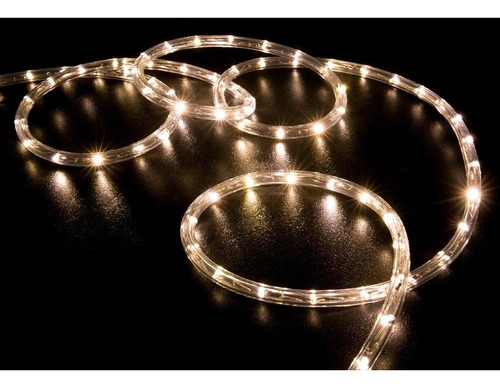Imagen 8 de 10 de Luces Blancas Calidas Manguera 10mts Navidad Navideñas Arbol