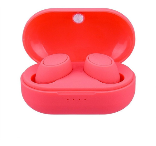 Auricular Netmak Bluetooth Earbuds Estuche De Carga Rosa !!