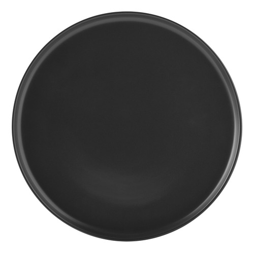Mainstays Alessandra Juego De Vajilla Cerámica 12 Pzas Negro Color Negro Mate Liso