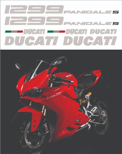 Kit Adesivo Emblema Moto Ducati 1299 Panigale 2016 Ad01