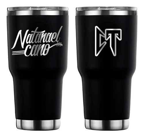 Natanael Cano Corridos Ct Termo 30 Vaso Térmico Láser Negro