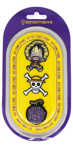 Kit 3 Pins Broche One Piece | Monkey D. Luffy | Chopper