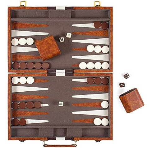 Amerous Backgammon Set, Juego De Mesa Clásico De 15 Pulgadas