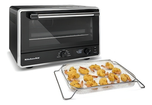 Forno de mesa elétrico KitchenAid KCO124 21L preto fosco 127V