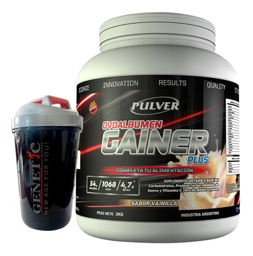 Gainer Pulver 3 Kilos Rapido Ganador Masa Muscular Sin Tacc