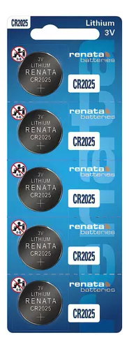 Panasonic CR2025 Pila botón de litio no-recargable, 3V, 165 mAh, Paquete de  2 unidades : : Electrónica