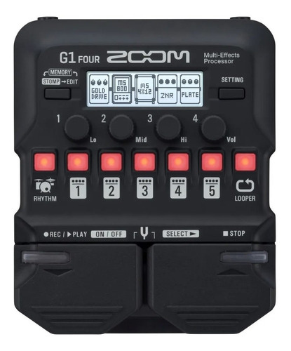 Pedalera Multiefecto Para Guitarra Eléctrica Zoom G1 Four 