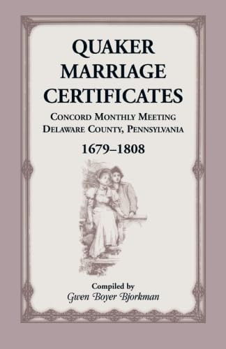 Libro: En Ingles Quaker Marriage Certificates Concord Month