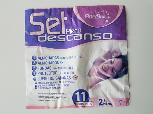 Pack Descanso. 2 Almohadas+almohadondes+cubrecolchon+sabanas