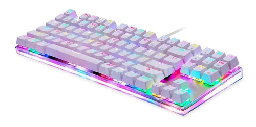 Imagen 4 de 4 de Teclado gamer Motospeed K87S QWERTY Outemu Red inglés US color blanco con luz RGB