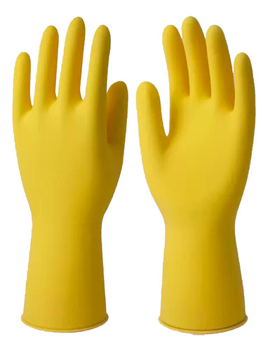 Luva Latex Multiuso Amarela Limpeza  Cozinha Serviço