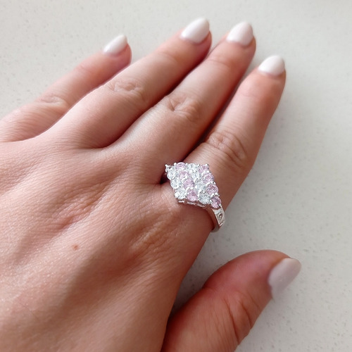 Imagen 4 de 6 de Anillo Plata Italiana 925 Y Circonitas Modelo Zaniah