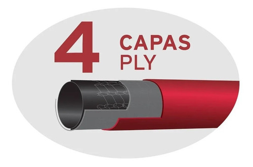 Manguera De Riego 1/2 , Súper Reforzada 4 Capas, 15m Truper