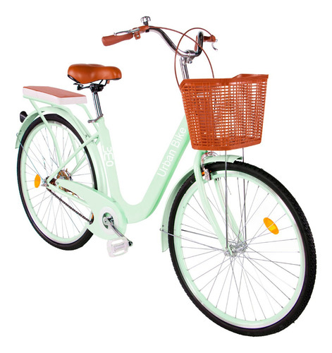 Bicicleta Urbana De Paseo R26 Doble Freno Vintage Canastilla