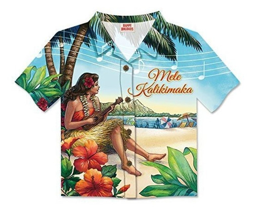 Vintage Hawaii Hula Chica Die-cut Aloha Camisetas De 958ct