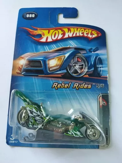 Hot Wheels Rebel Rides Motocicleta 5/5 Verde Car To Moto